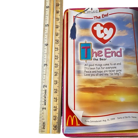 Ty Beanie Baby The End 1999 Y2k Millennium Teddy Bear. New In Box. - Picture 12 of 12